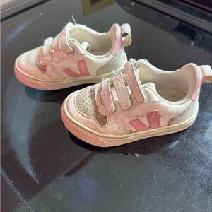 Veja Kids' Sneakers in Pink and Cream